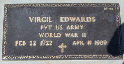 virgil edwards grave marker