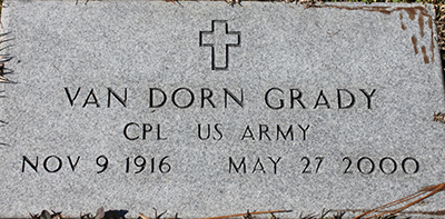 van d. grady grave marker
