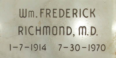 William F. Richmond Grave Marker
