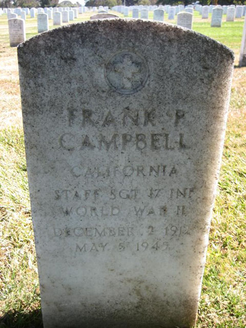 Frank P. Campbell Grave Marker