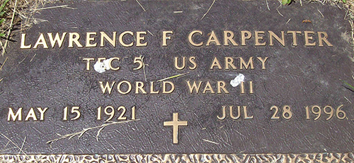 Lawrence F. Carpenter Grave Marker