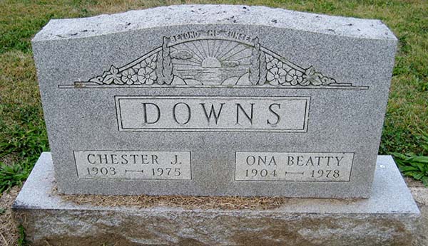 Chester J. Downs Grave Marker