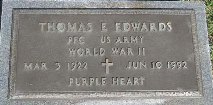 Thomas E. Edwards Grave Marker