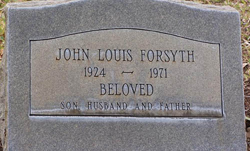 John L. Forsyth Grave Marker