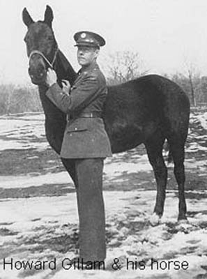 Howard M. Gillam with his horse