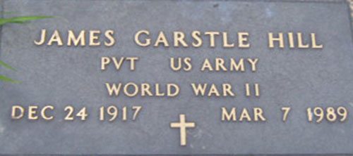 James G. Hill Grave Marker