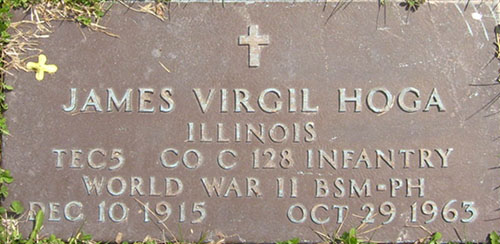 James V. Hoga Grave Marker