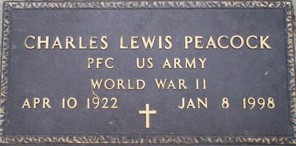 Charles L. Peacock Grave Marker