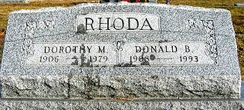 Donald B. Rhoda Grave Marker