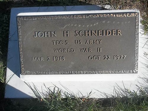 John H. Schneider Grave Marker
