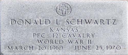 Donald L. Schwartz Grave Marker