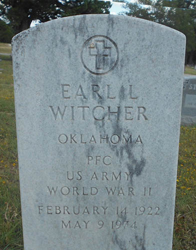Earl L. Witcher Grave Marker