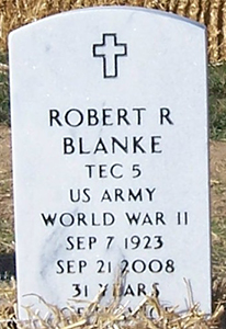 robert r. blanke grave marker robert r. blanke grave marker