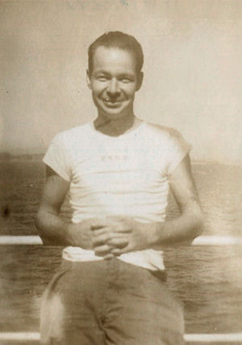 Bill Harmon aboard ship Bill Harmon aboard ship