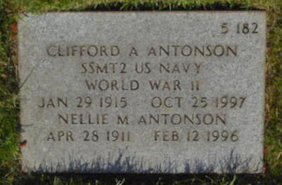 Clifford A. Antonson grave marker