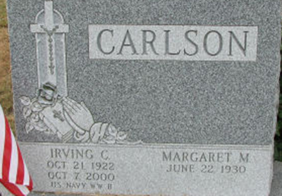 Irving C. Carlson Grave Marker Irving C. Carlson Grave Marker