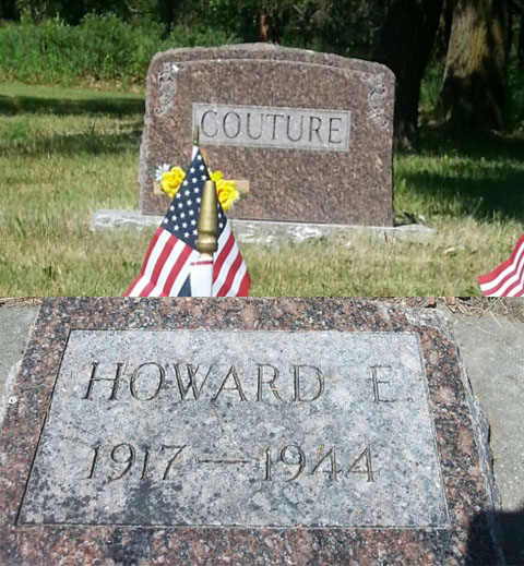 Howard E. Couture Grave marker Howard E. Couture Grave Marker
