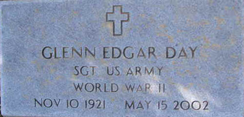 Glenn E. Day Grave Marker Glenn E. Day Grave Marker