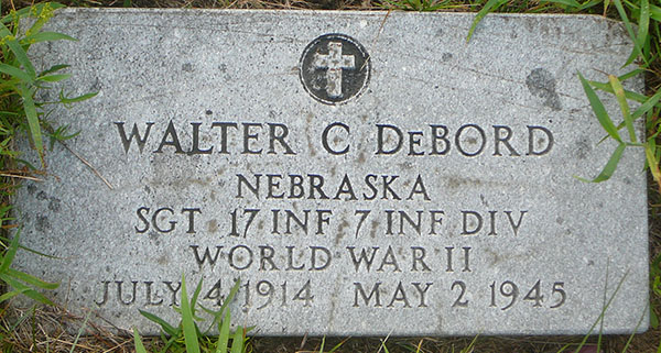 Walter DeBord Grave Marker Walter DeBord Grave Marker