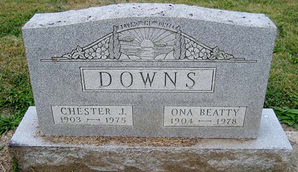 Chester J. Downs Grave Marker