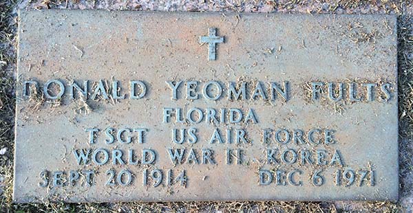 Donald Y. Fults Grave Marker