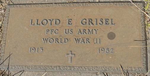 Lloyd Grisel Grave Marker Lloyd Grisel Grave Marker