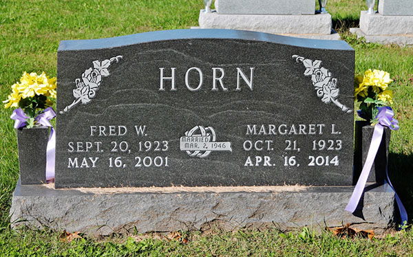 Fred W. Horn Grave Marker