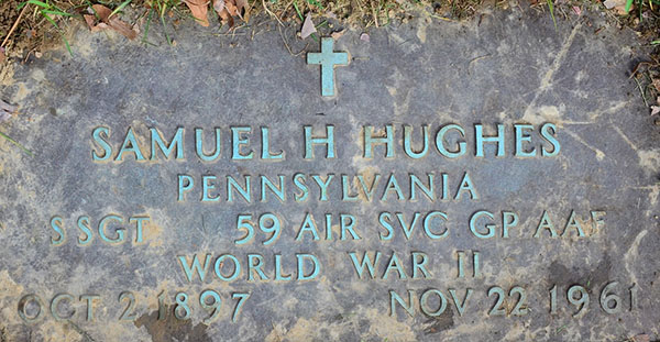 Samuel H. Hughes Grave Marker Samuel H. Hughes Grave Marker