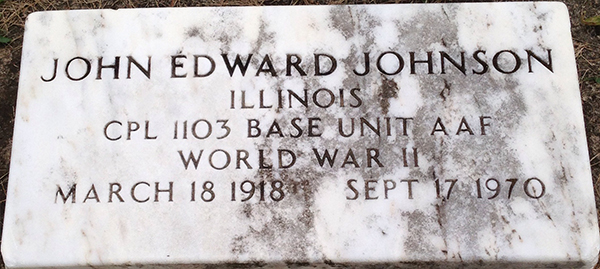 John E. Johnson Grave marker John E. Johnson Grave Marker