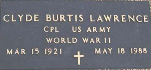 Clyde B. Lawrence Grave Marker Clyde B. Lawrence Grave Marker