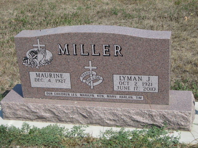Lyman J. Miller Grave Marker Lyman J. Miller Grave Marker