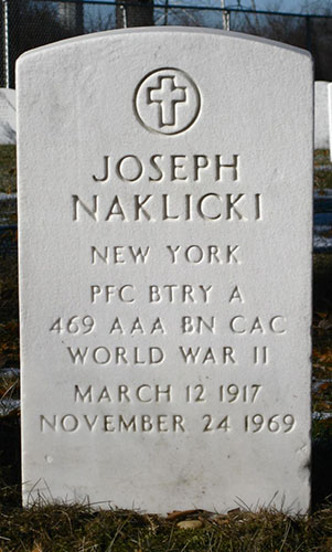 Joseph Naklicki Grave Marker