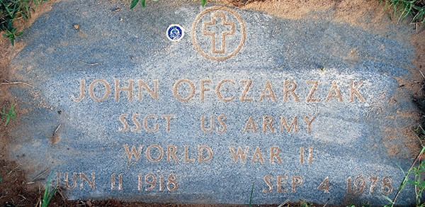 John Ofczarzak Grave marker John Ofczarzak Grave Marker