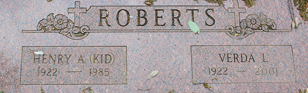 Henry A. Roberts Grave marker Henry A. Roberts Grave Marker