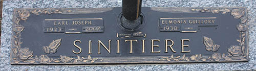 Earl J. Sinitiere Grave Marker Earl J. Sinitiere Grave Marker