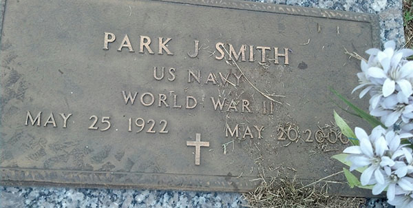 Park J. Smith Grave marker Park J. Smith Grave Marker