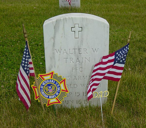 Walter W. Train Grave Marker Walter W. Train Grave Marker
