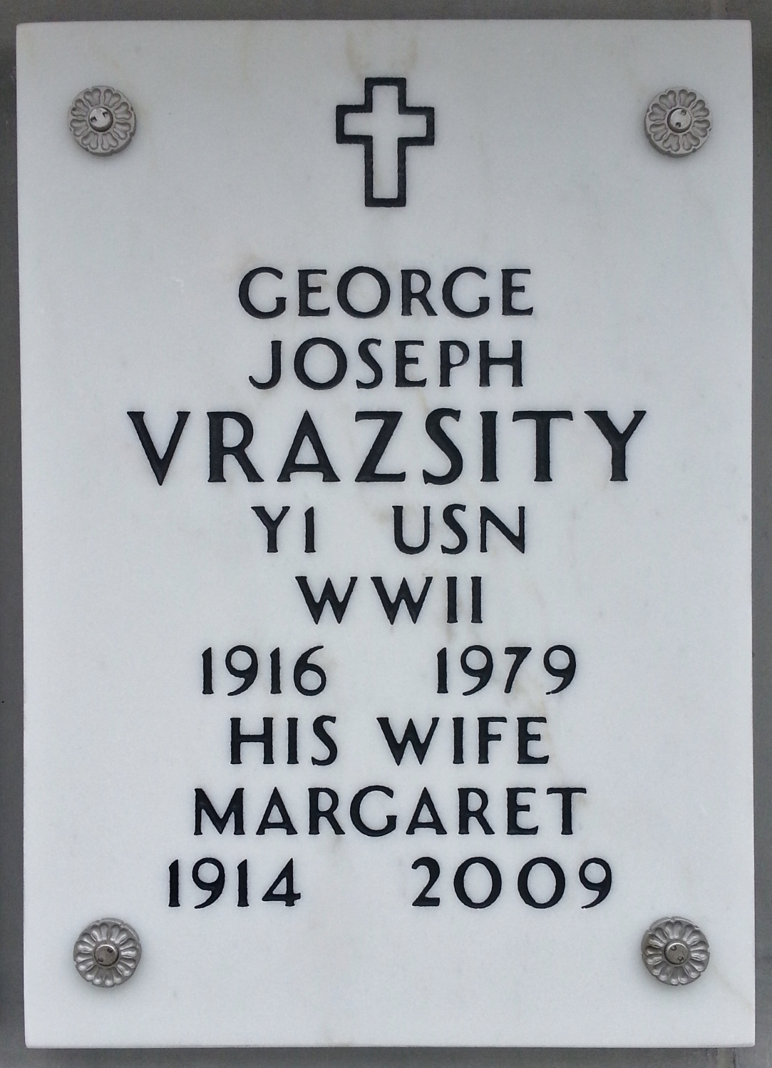 George J. Vrazsity Grave Marker George J. Vrazsity Grave Marker