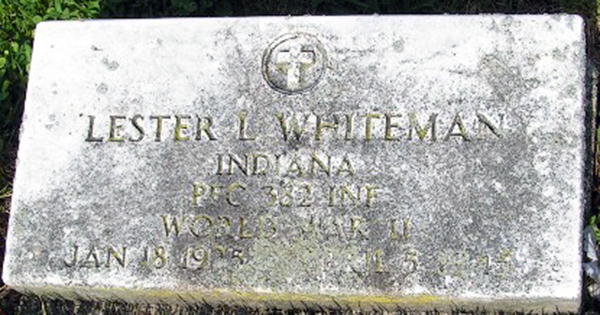 Lester L. Whiteman Original Grave Marker Lester L. Whiteman Original Grave Marker